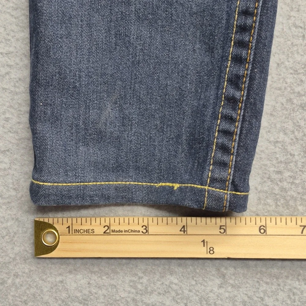 True Religion Jeans Womens 32x30 Blue Flap Pocket Stretch Vintage Skinny